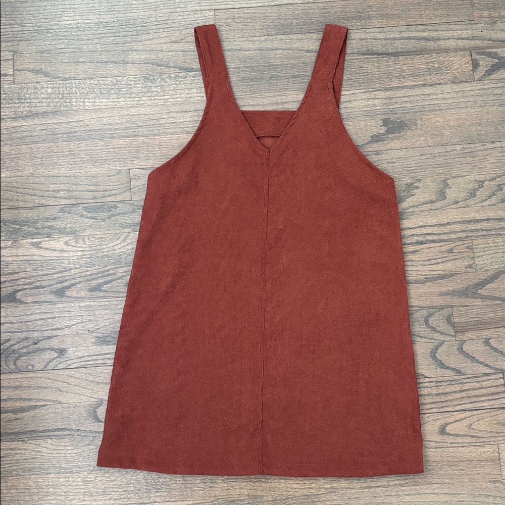 SHEIN Brown V-Neck Mini Dress